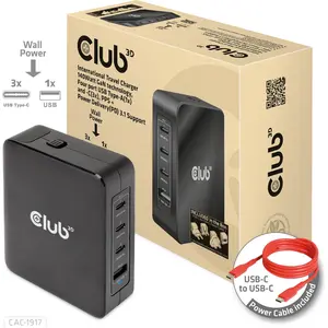 CLUB3D CAC-1917, Drinnen, AC, 28 V, Schwarz günstig