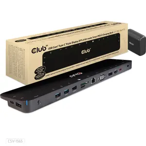 CLUB3D Dockingstation USB Gen1 Typ-C Dreifach-Display DP1.4 Alt-Modus ...