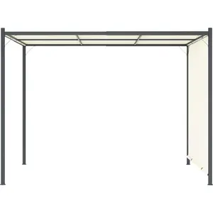 vidaXL Pergola mit Verstellbarem Dach Cremeweiß 3x3 m Stahl günstig