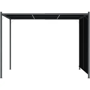 vidaXL Gartenpergola mit Versenkbarem Dach 3x3 m Anthrazit günstig
