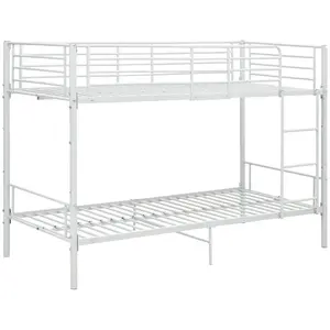 vidaXL Etagenbett Weiß Metall 90×200 cm günstig