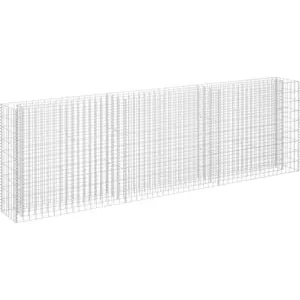 vidaXL Gabionen-Hochbeet Verzinkter Stahl 270 x 30 x 90 cm günstig