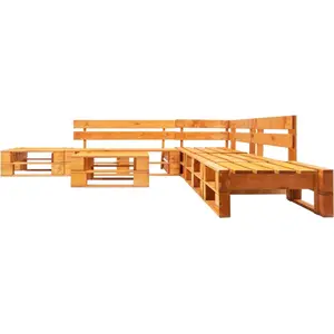 vidaXL 6-tlg. Garten-Lounge-Set aus Paletten Holz Honigbraun günstig