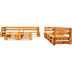 vidaXL 6-tlg. Garten-Lounge-Set aus Paletten Holz Honigbraun günstig