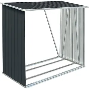 vidaXL Brennholzlager Verzinkter Stahl 163 x 83 x 154 cm Anthrazit günstig