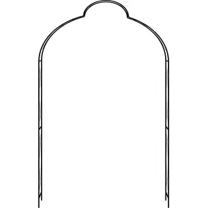 vidaXL Rosenbogen Schwarz 150 x 34 x 240 cm Eisen günstig