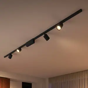 Philips Hue Perifo Schienensystem 4x Spots schwarz günstig