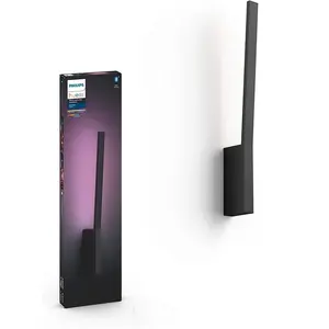 Philips Hue White and Color ambiance Liane Wandleuchte schwarz, Intelligente Wandleuchte, Bluetooth/Zigbee, Schwarz, LED, Metall, Nicht austauschbare(s) Leuchtmittel günstig