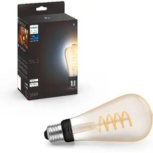 Philips E27 - Filament Giant Edison ST72 - 550, Intelligentes Leuchtmittel, Bluetooth/Zigbee, Transparent, LED, E27, ST72