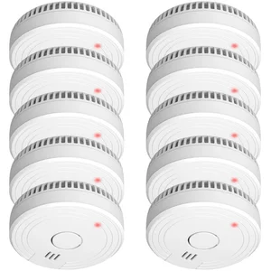 Elro Rauchmelder (10er Set Optischer Rauchwarnmelder mit wechselbarer ...