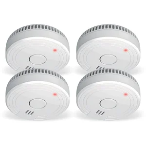 Elro Rauchmelder (4er Set Optischer Rauchwarnmelder mit wechselbarer 1...