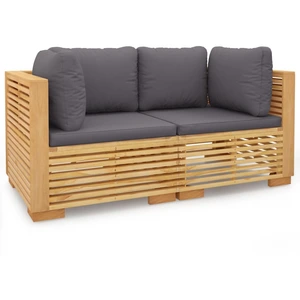 vidaXL Garten-Ecksofas mit Kissen 2 Stk. Massivholz Teak günstig