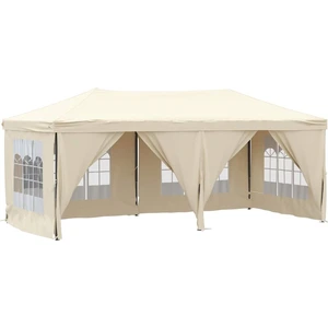 vidaXL Partyzelt Faltbar mit Seitenwänden Creme 3x6 m günstig