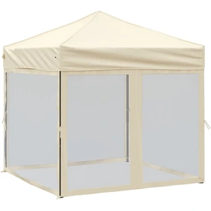 vidaXL Partyzelt Faltbar mit Seitenwänden Creme 2x2 m günstig