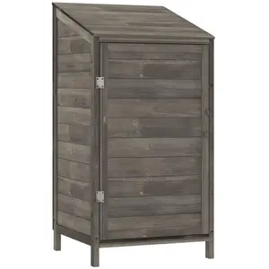 vidaXL Geräteschuppen Anthrazit 55x52x112 cm Massivholz Tanne günstig
