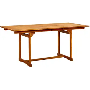 vidaXL Garten-Esstisch (120-170)x80x75 cm Massivholz Akazie günstig