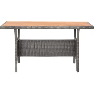 vidaXL Gartentisch Grau 120x70x66 cm Akazie Massivholz günstig