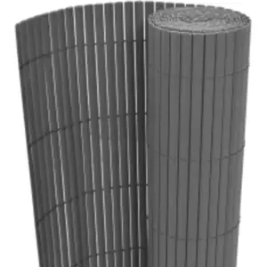 vidaXL Gartenzaun Doppelseitig 90x400 cm Grau günstig