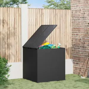 vidaXL Garten-Kissenbox PE Rattan 100x97,5x104 cm Schwarz günstig