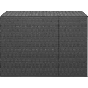 vidaXL Garten-Kissenbox PE Rattan 145x100x103 cm Schwarz günstig