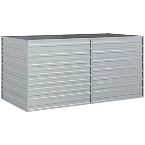 vidaXL Hochbeet Garten-Hochbeet 160x80x77 cm Verzinkter Stahl Silbern ... günstig