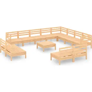 vidaXL 13-tlg. Garten-Lounge-Set Massivholz Kiefer günstig