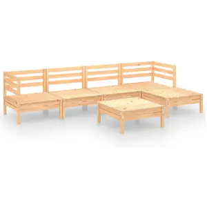 vidaXL 6-tlg. Garten-Lounge-Set Massivholz Kiefer günstig