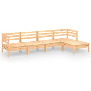 vidaXL 5-tlg. Garten-Lounge-Set Kiefer Massivholz günstig