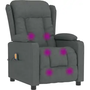 vidaXL Massagesessel Dunkelgrau Stoff günstig