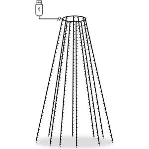 vidaXL Weihnachtsbaum-Beleuchtung 500 LEDs Blau 500 cm
