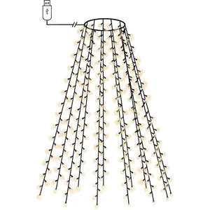 vidaXL Weihnachtsbaum-Lichternetz mit 150 LEDs Kaltweiß 150 cm