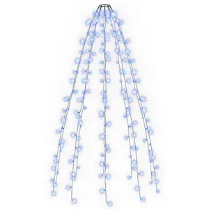 vidaXL Weihnachtsbaum-Lichternetz mit 180 LEDs Blau 180 cm