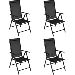 vidaXL 5-tlg. Garten-Essgruppe Aluminium Schwarz günstig