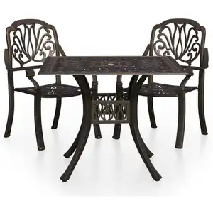vidaXL 3-tlg. Bistro-Set Aluminiumguss Bronzen günstig