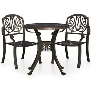 vidaXL 3-tlg. Bistro-Set Aluminiumguss Bronzen günstig