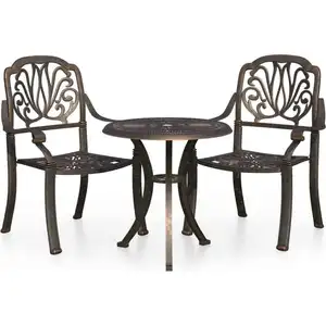vidaXL 3-tlg. Bistro-Set Aluminiumguss Bronzen günstig