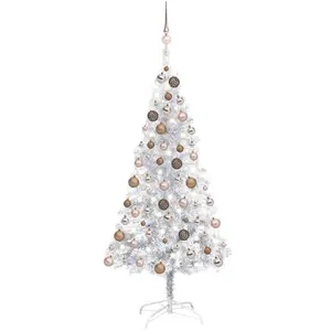 vidaXL, Weihnachtsbaum, Mads (mit 150 LEDs und roségoldenen Kugeln) (120 cm)