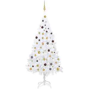 vidaXL, Weihnachtsbaum, Max (mit 120 goldenen/bronzenen Kugeln) (210 c...