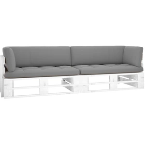VIDAXL 2-Sitzer-Palettensofa Weiß Imprägniertes Kiefernholz günstig