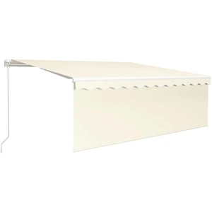vidaXL Markise Manuell Einziehbar mit Rollo & LED 4x3 m Creme günstig