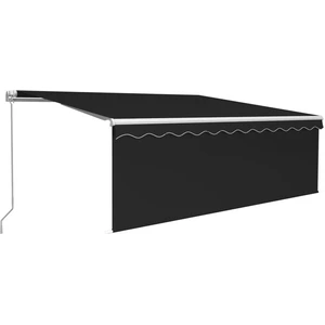 vidaXL Markise Manuell Einziehbar mit Rollo & LED 4,5x3 m Anthrazit günstig