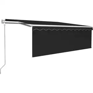 vidaXL Markise Automatisch mit Rollo LED Windsensor 4,5x3m Anthrazit günstig