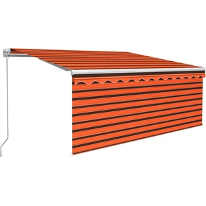 vidaXL Markise Manuell Einziehbar mit Rollo 3,5x2,5 m Orange Braun günstig