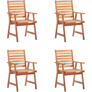 vidaXL Garten-Essstühle 4 Stk. mit Kissen Massivholz Akazie günstig