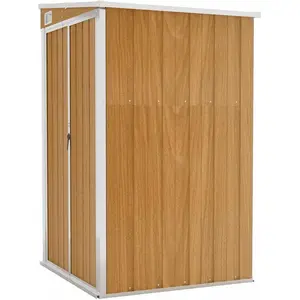vidaXL Anbauschuppen Braun 118x100x178 cm Verzinkter Stahl günstig