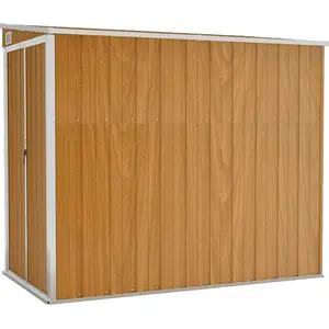 vidaXL Anbauschuppen Braun 118x194x178 cm Verzinkter Stahl günstig
