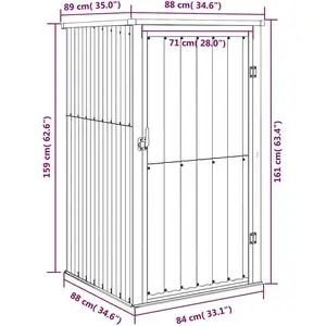 vidaXL Gerätehaus Braun 88x89x161 cm Verzinkter Stahl günstig