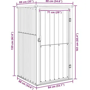 vidaXL Gerätehaus Grau 88x89x161 cm Verzinkter Stahl günstig