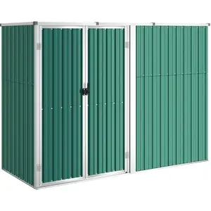 vidaXL Gerätehaus Grün 225x89x161 cm Verzinkter Stahl günstig