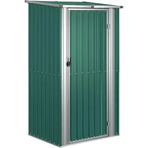 vidaXL Gartenhaus Grün 118,5x97x209,5 cm Verzinkter Stahl günstig